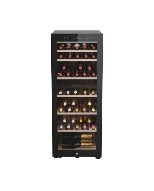 Imagem 0 de Garrafeira Haier Wine Bank 50 Série 7 HWS77GDAU1 Controle Remoto com Capacidade para 77 Garrafas Standard - Preto e Vidro