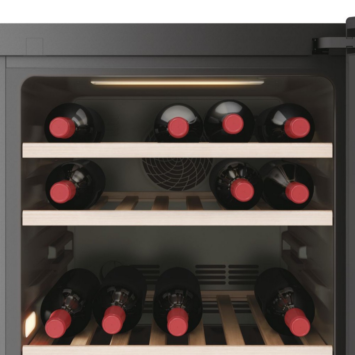 Garrafeira Haier Wine Bank 50 Série 7 HWS77GDAU1 Controle Remoto com Capacidade para 77 Garrafas Standard - Preto e Vidro Preto / Vidro-6