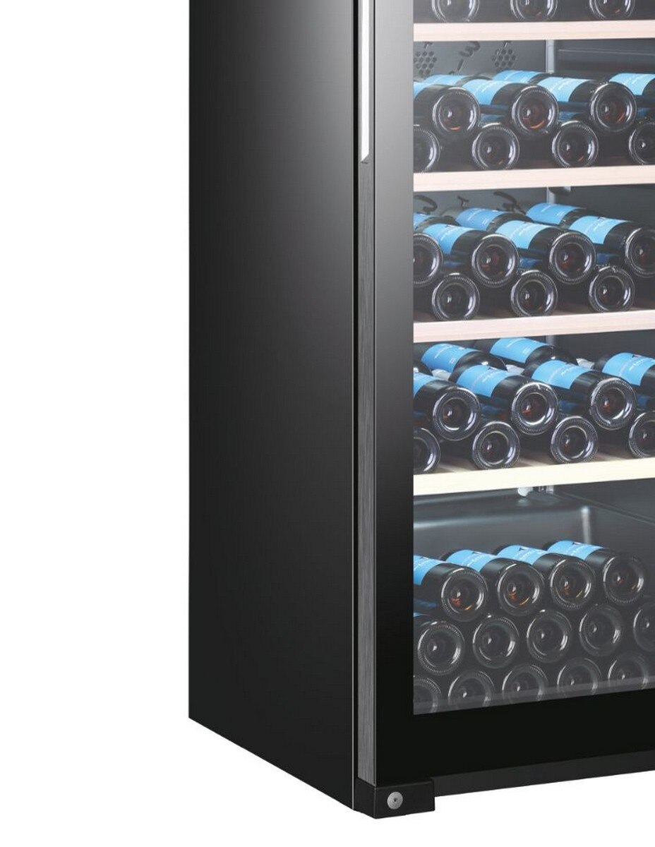 Garrafeira Haier WS171GA com Capacidade para 171 Garrafas Standard de Vinho - Preto e Vidro Preto / Vidro-7