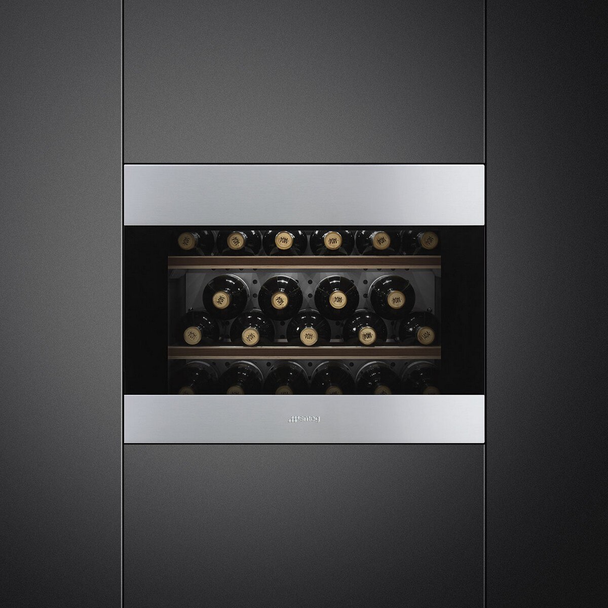 Garrafeira Encastrável Smeg Classica CVI321X3 Dobradiças à Direita com Capacidade para 21 Garrafas Standard- Aço Inox Aço inoxidável-2