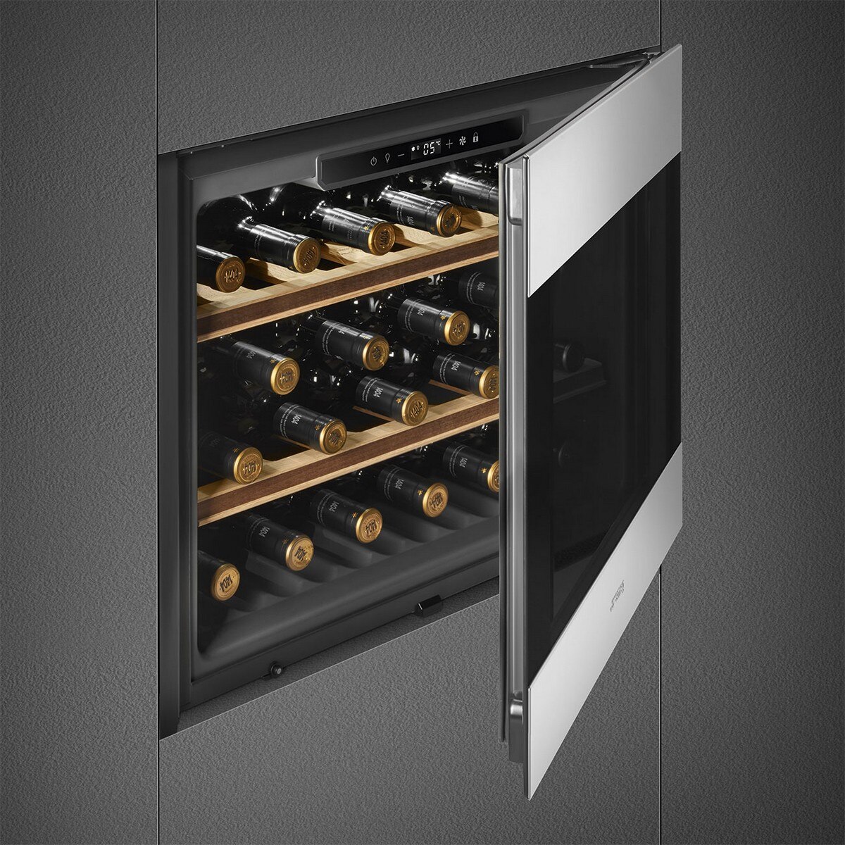 Garrafeira Encastrável Smeg Classica CVI321X3 Dobradiças à Direita com Capacidade para 21 Garrafas Standard- Aço Inox Aço inoxidável-4