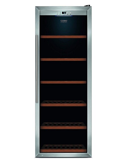 Imagem 0 de Garrafeira Caso WineSafe 137 5CASOD668G com Capacidade para 137 Garrafas Standard - Aço Inoxidável