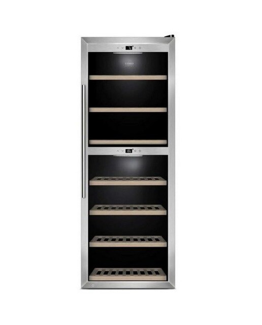 Garrafeira Caso WineConfort 126 Smart 5CASOD728G com Capacidade para 126 Garrafas Standard - Inox Inox-1