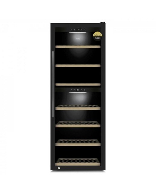 Garrafeira Caso WineExclusive 126 Smart 5CASOD729G com Capacidade para 126 Garrafas Standard - Preto Preto-1