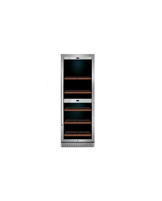 Garrafeira Caso WineChef Pro 126 Smart 5CASOD775G com Capacidade para 126 Garrafas Standard - Inox Inox-1
