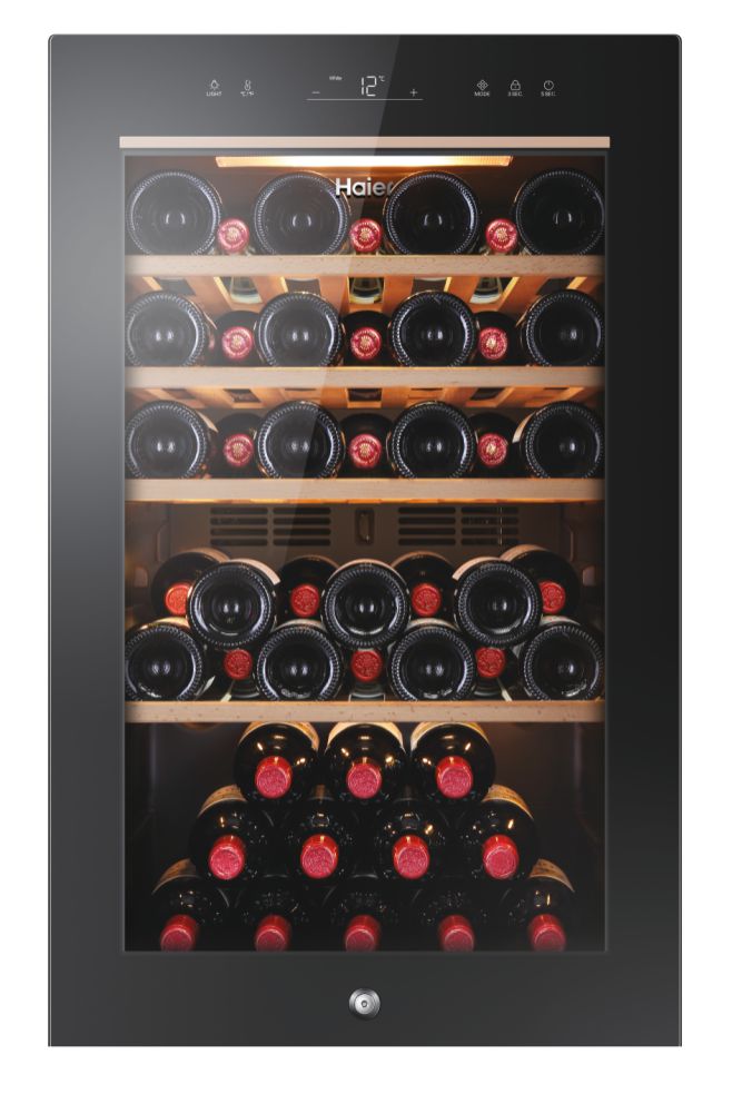 Garrafeira Haier HWS49GA Cave de Vinhos Wine Bank 50 Série 5 e Capacidade de 49 Garrafas Standard - Preto Preto / Vidro-3