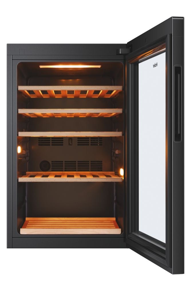 Garrafeira Haier HWS49GA Cave de Vinhos Wine Bank 50 Série 5 e Capacidade de 49 Garrafas Standard - Preto Preto / Vidro-4
