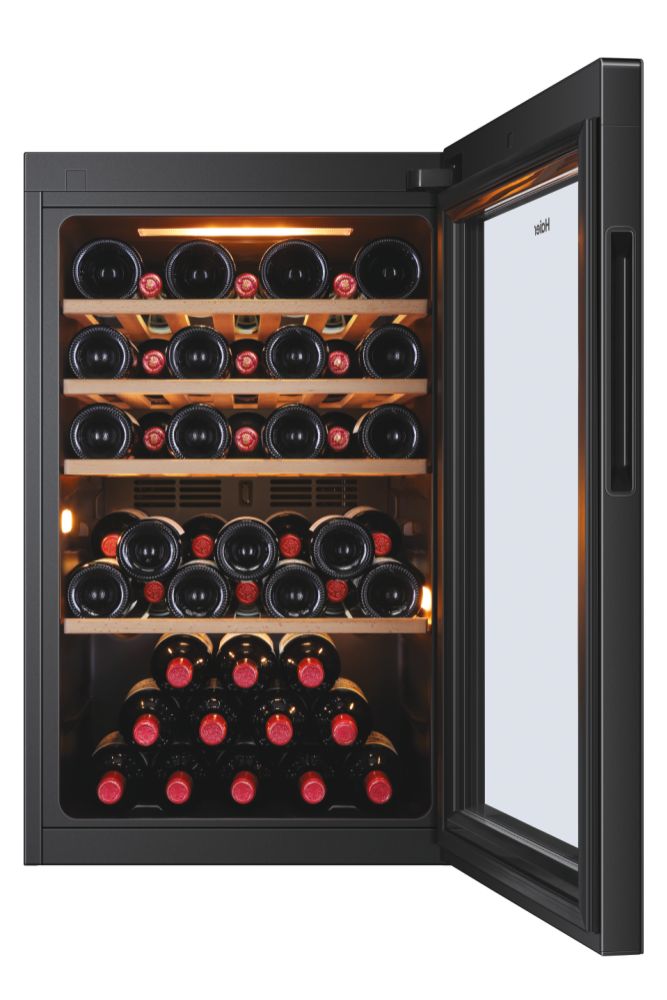 Garrafeira Haier HWS49GA Cave de Vinhos Wine Bank 50 Série 5 e Capacidade de 49 Garrafas Standard - Preto Preto / Vidro-5
