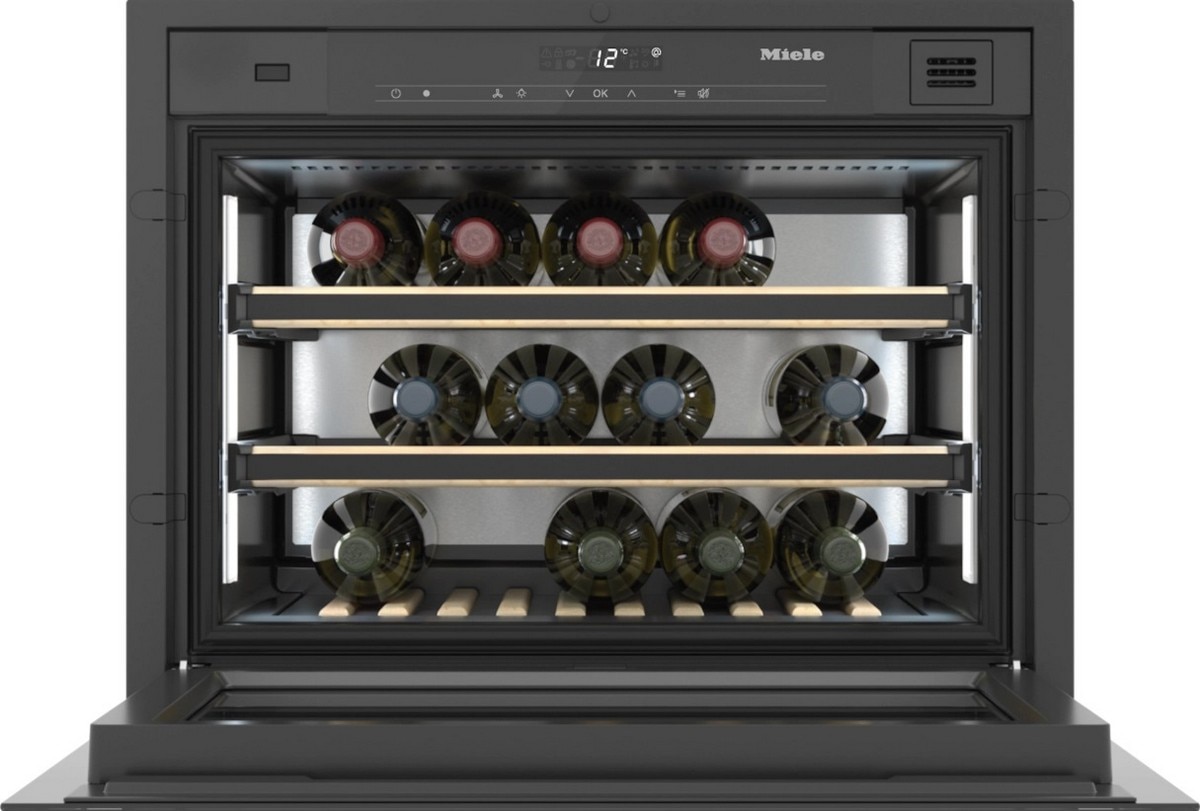 Garrafeira Encastrável Miele KWT 7112 IG GR FlexiFrame Plus e Push2open e Capacidade de 18 Garrafas Standard - Vidro Cinzento Grafite Cinzento-grafite-2