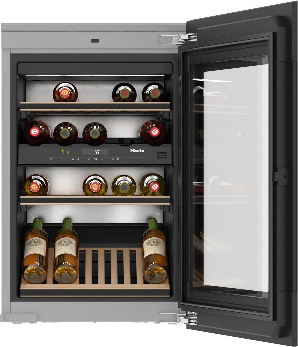 Garrafeira Encastrável Miele KWT 6422 iG-1 FlexiFrame e Push2open e para 33 Garrafas Standard - Vidro Cinzento Grafite Cinzento-grafite-2