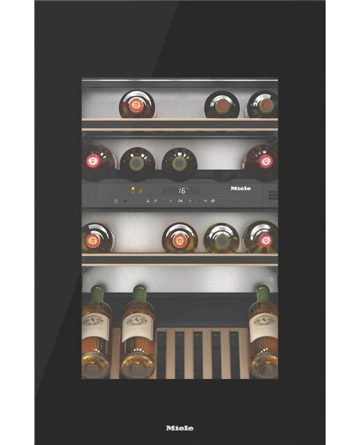 Imagem 0 de Garrafeira Encastrável Miele KWT 6422 iG-1 FlexiFrame e Push2open e para 33 Garrafas Standard - Vidro Preto Obsidiana