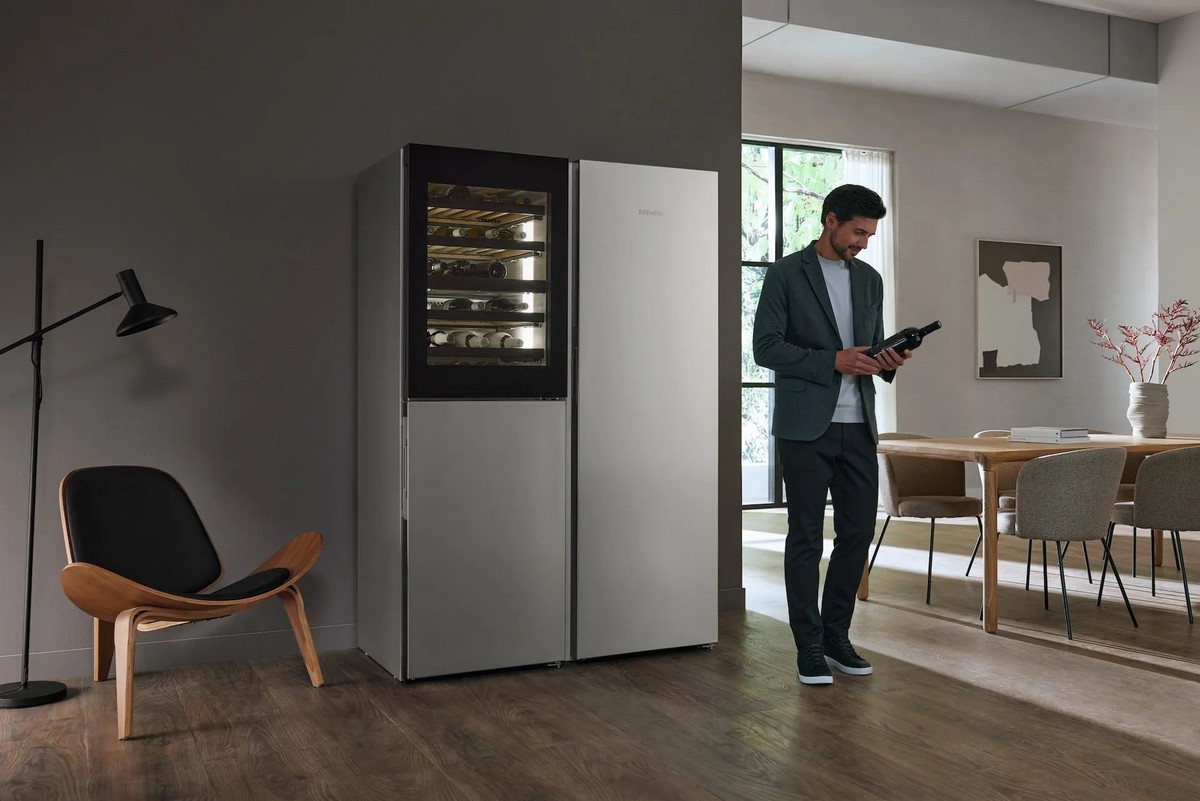 Garrafeira e Arca Congeladora Miele KWNS4784DE FlexiFrame, ActiveHumidit, 2 Zonas Temperatura e 44 Garrafas Standard - Inox CleanSteel Aço inoxidável-6