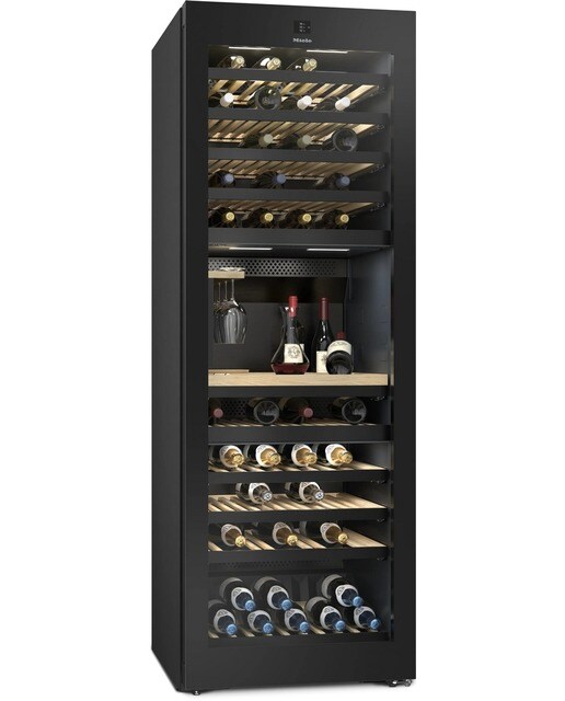 Imagem 0 de Garrafeira Miele KWT 4999 F OBSW com SommelierSet, FlexiFrame, 3 Zonas de Temperatura e de 146 Garrafas Standard - Black Steel