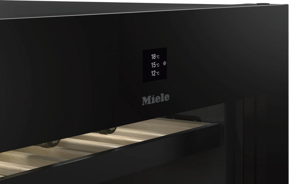 Garrafeira Miele KWT 4999 F OBSW com SommelierSet, FlexiFrame, 3 Zonas de Temperatura e de 146 Garrafas Standard - Black Steel Preto-3