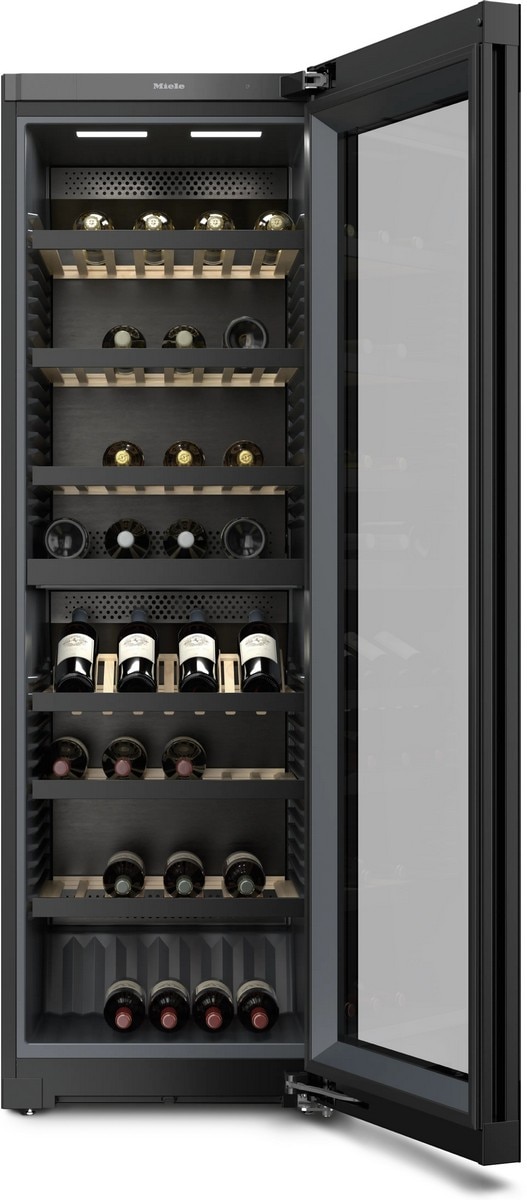 Garrafeira Miele KWTS 4785 F 125 Gala Ed para 153 Garrafas Standard - Vidro Preto Obsidiana Preto Obsidiana-2