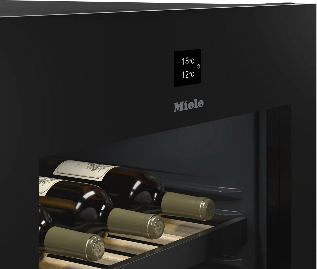 Garrafeira Miele KWTS 4785 F 125 Gala Ed para 153 Garrafas Standard - Vidro Preto Obsidiana Preto Obsidiana-5