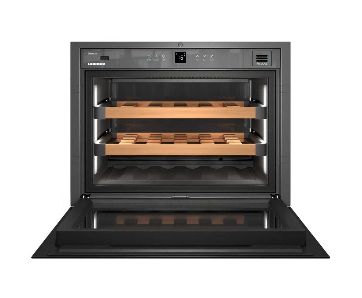 Garrafeira Encastrável Liebherr WKEgb 582 para 18 Garrafas Standard - Preto Preto/ Vidro-1