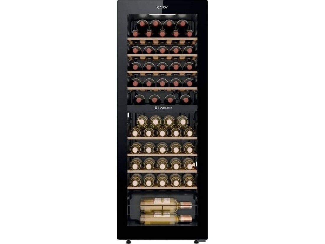 Garrafeira Candy CNWQ4G56G2 de 56 Garrafas e 128 cm - Preto Preto-1