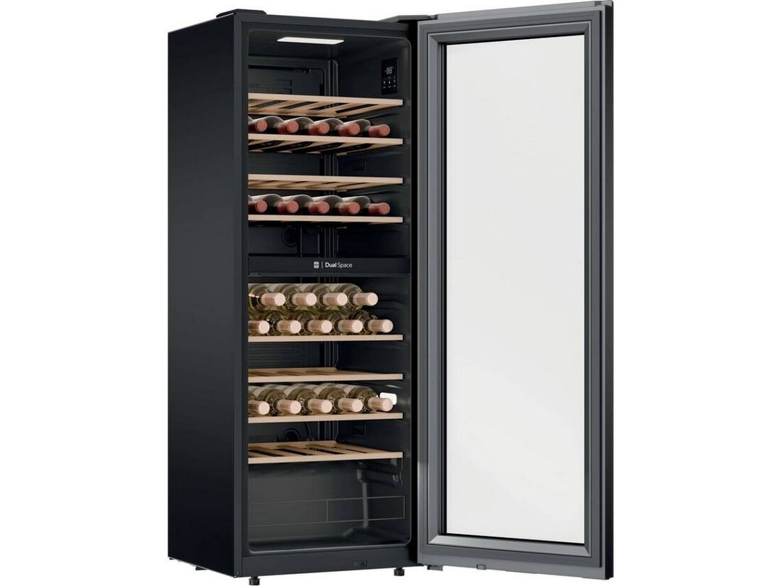 Garrafeira Candy CNWQ4G56G2 de 56 Garrafas e 128 cm - Preto Preto-3
