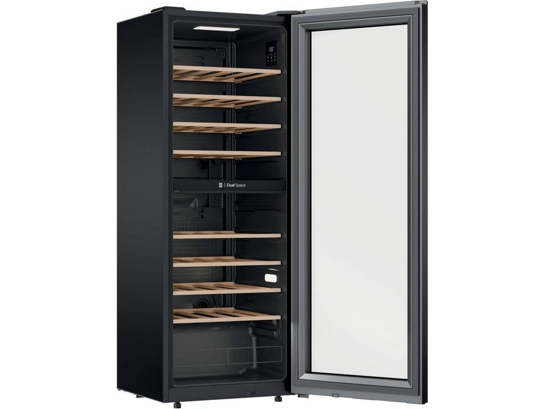 Garrafeira Candy CNWQ4G56G2 de 56 Garrafas e 128 cm - Preto Preto-4