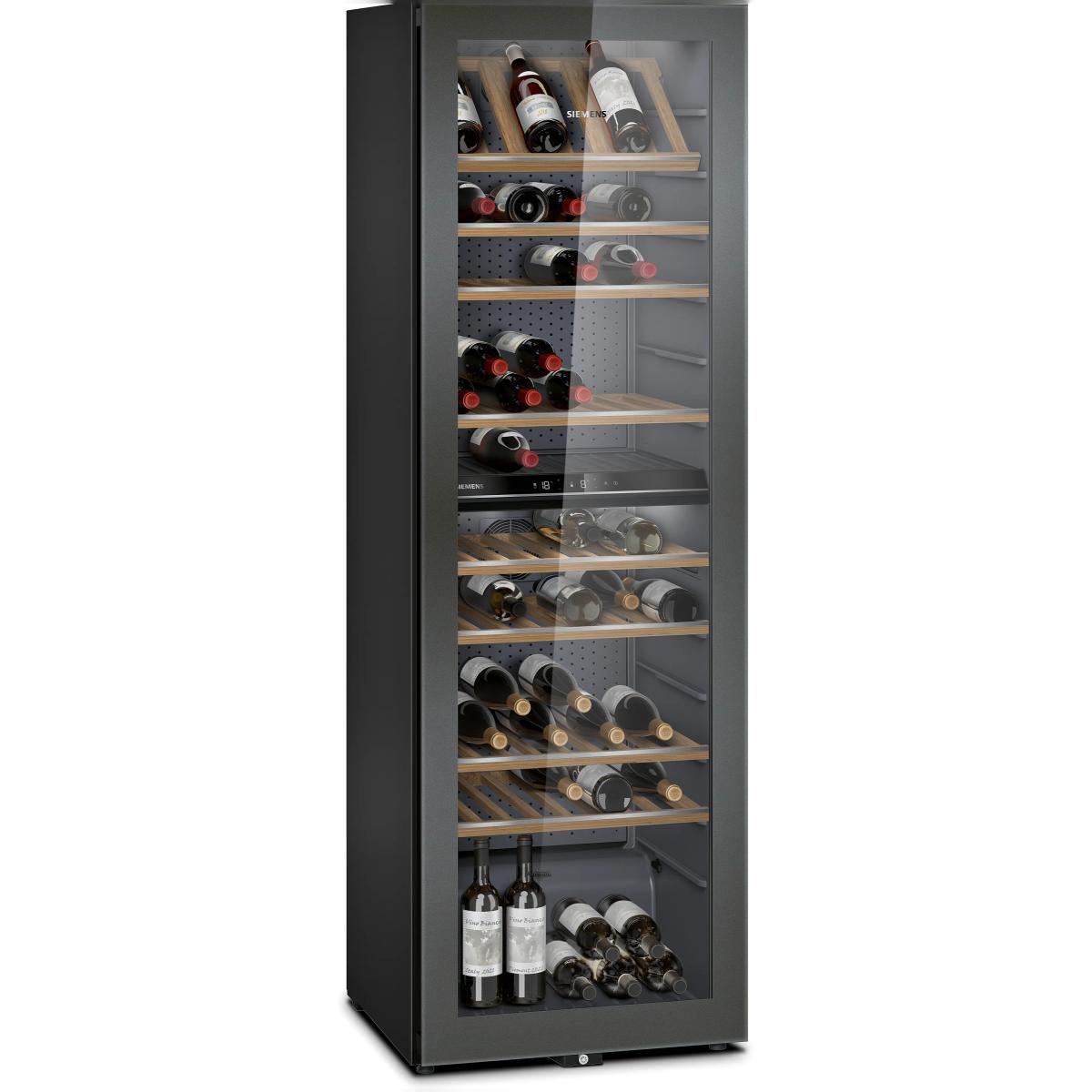 Garrafeira Siemens KW36KATGA de 2 Temperaturas com Capacidade para 199 Garrafas Standard - Prateado Prateado-1