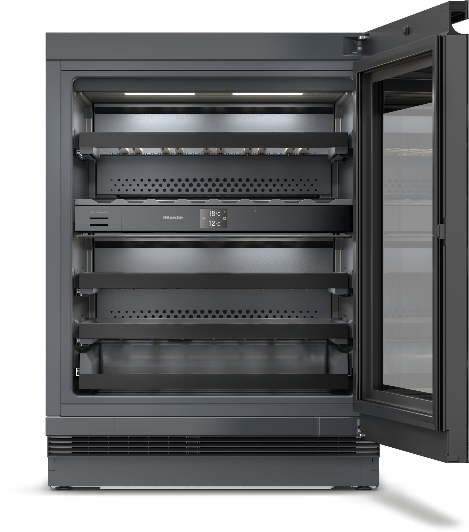 Garrafeira Encastrável Miele KWTUS 7074 F, FlexiFrame, ActiveHumidity, Capacidade para 32 Garrafas Standard - Preto 2