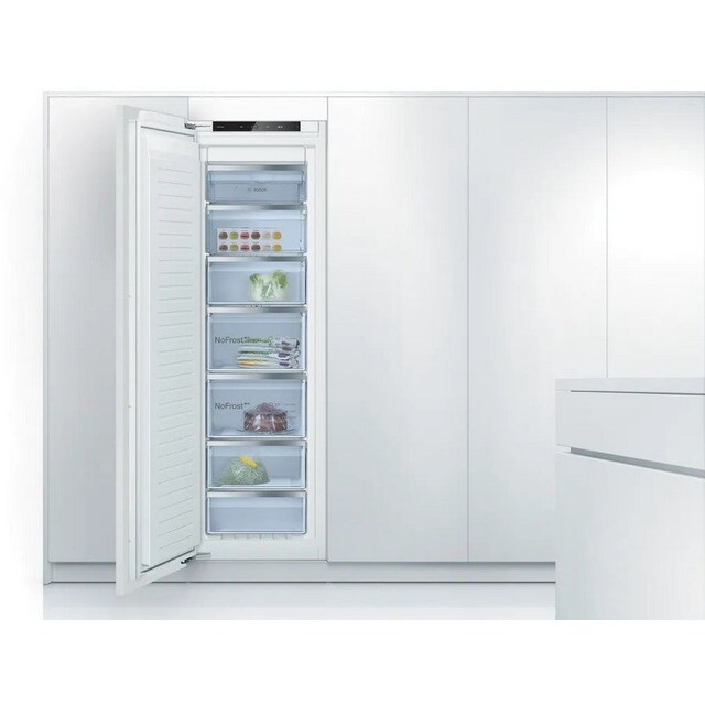 Arca Congeladora Vertical Encastrável Bosch Serie 4 GIN81VEE0 NoFrost e de 177,2 cm - Branco Branco-2