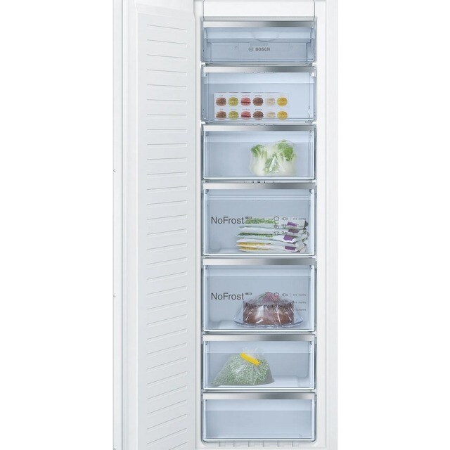 Arca Congeladora Vertical Encastrável Bosch Serie 4 GIN81VEE0 NoFrost e de 177,2 cm - Branco Branco-4
