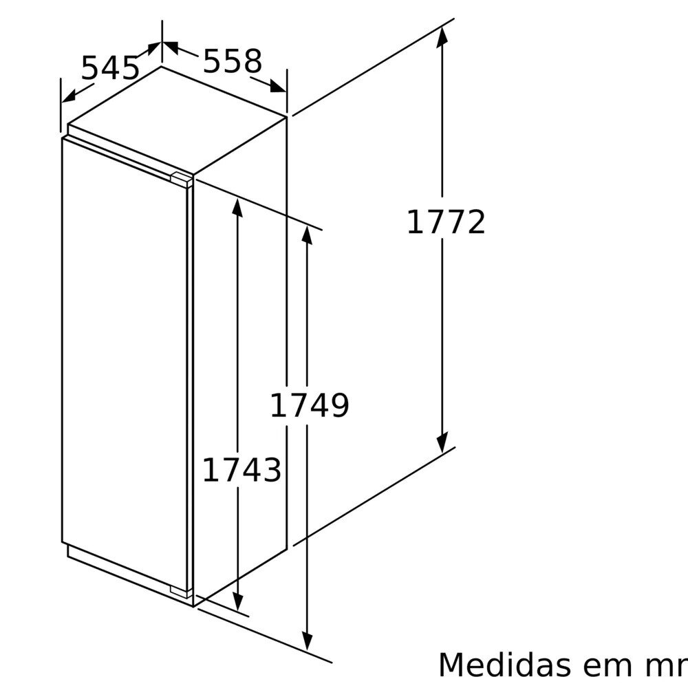 Arca Congeladora Vertical Encastrável Siemens GI81NACE0 No Frost e de 177,2 cm - Branco 5