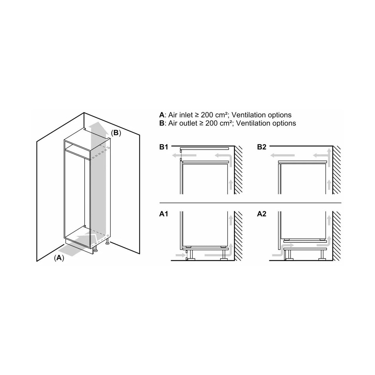 Arca Congeladora Vertical Encastrável Siemens GI81NACE0 No Frost e de 177,2 cm - Branco 8