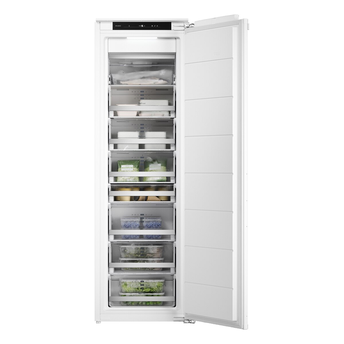 Arca Congeladora Vertical Encastrável Asko FN31842EI No Frost, Super Freeze de 177 cm – Branco Branco-4