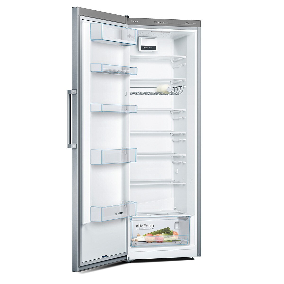 Frigorífico de 1 Porta Bosch Série 4 KSV33VLEP VitaFresh e Tecnologia Intelligent Inverter e de 176 cm - Look Inox Inox-2