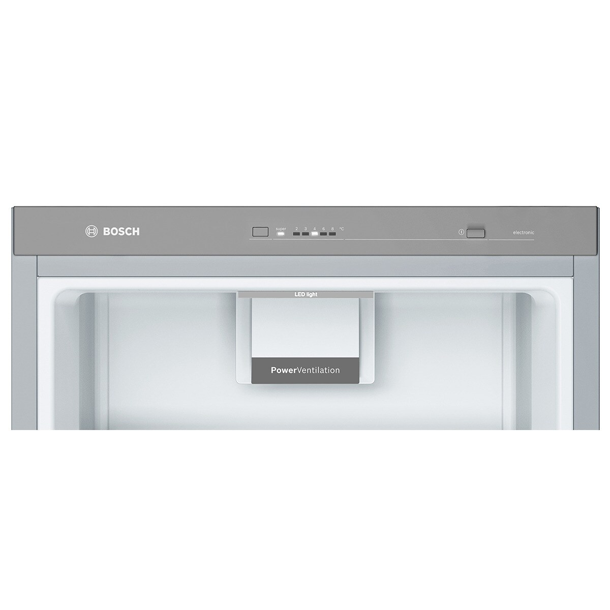 Frigorífico de 1 Porta Bosch Série 4 KSV33VLEP VitaFresh e Tecnologia Intelligent Inverter e de 176 cm - Look Inox Inox-4