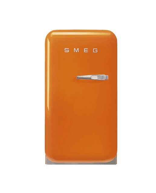 Imagem 0 de Frigorífico de 1 Porta Smeg Anni 50 FAB5LOR5 Estático com Dobradiças à Esquerda e de 72,5 cm - Laranja Polido