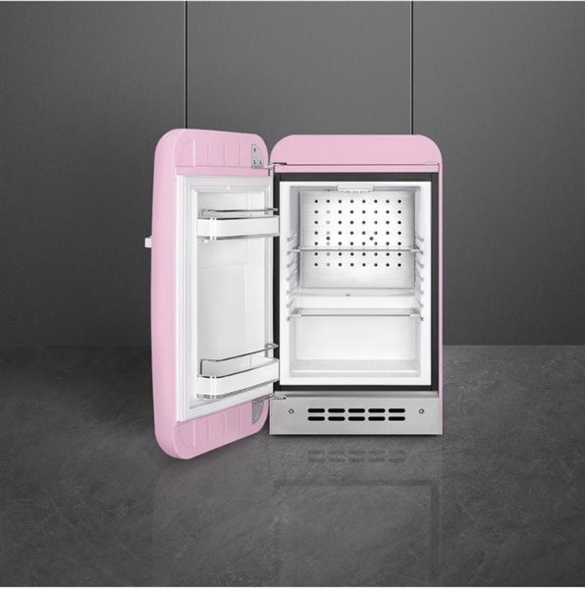 Frigorífico de 1 Porta Smeg Anni 50 FAB5LPK5 Estático com Dobradiças à Esquerda e de 72,5 cm - Rosa Polido Rosa-2