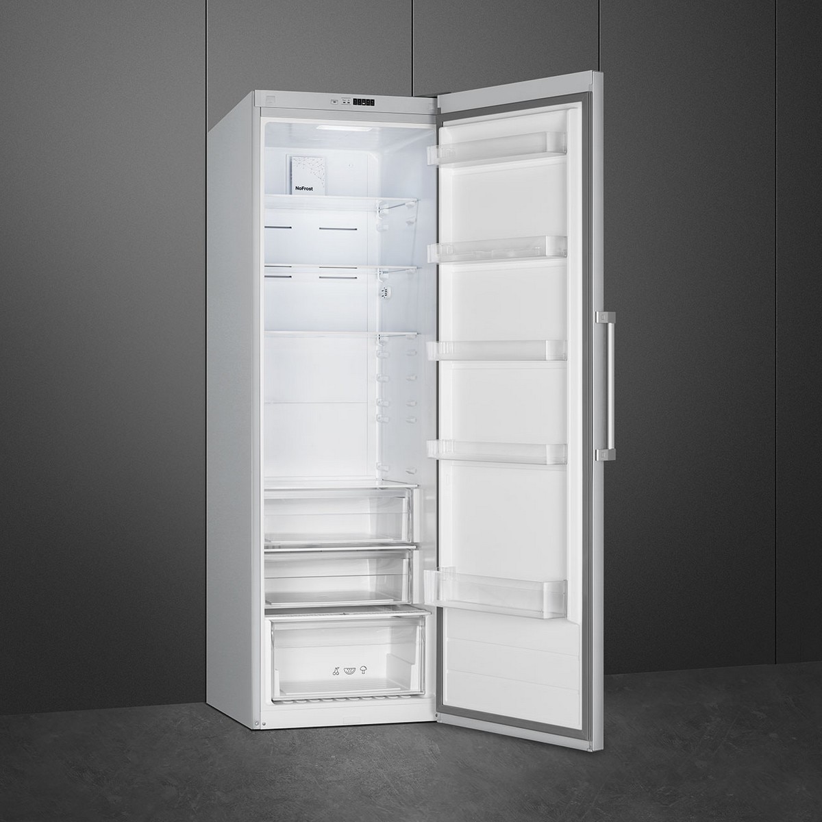 Frigorífico de 1 Porta Smeg Universal FS18EV2HX No Frost com Dobradiças à Direita e de 186 cm - Aço Inox Inox anti marcas-2