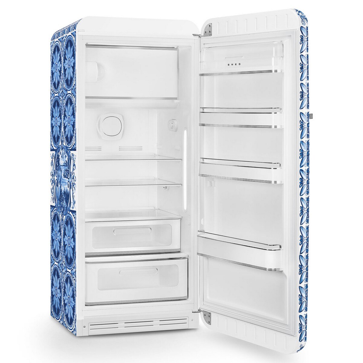 Frigorífico de 1 Porta Smeg Anni 50 Dolce&Gabbana Divina Cucina FAB28RDGME5 Dobradiças à Direita de 153 cm - Blu Mediterraneo Azul-3