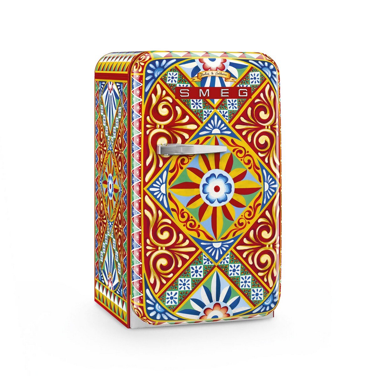 Frigorífico de 1 Porta Smeg Anni 50 Dolce&Gabbana Divina Cucina FAB5RDGC5 Dobradiças à Direita, Estático e de 72,5 cm - Cart Collection 2