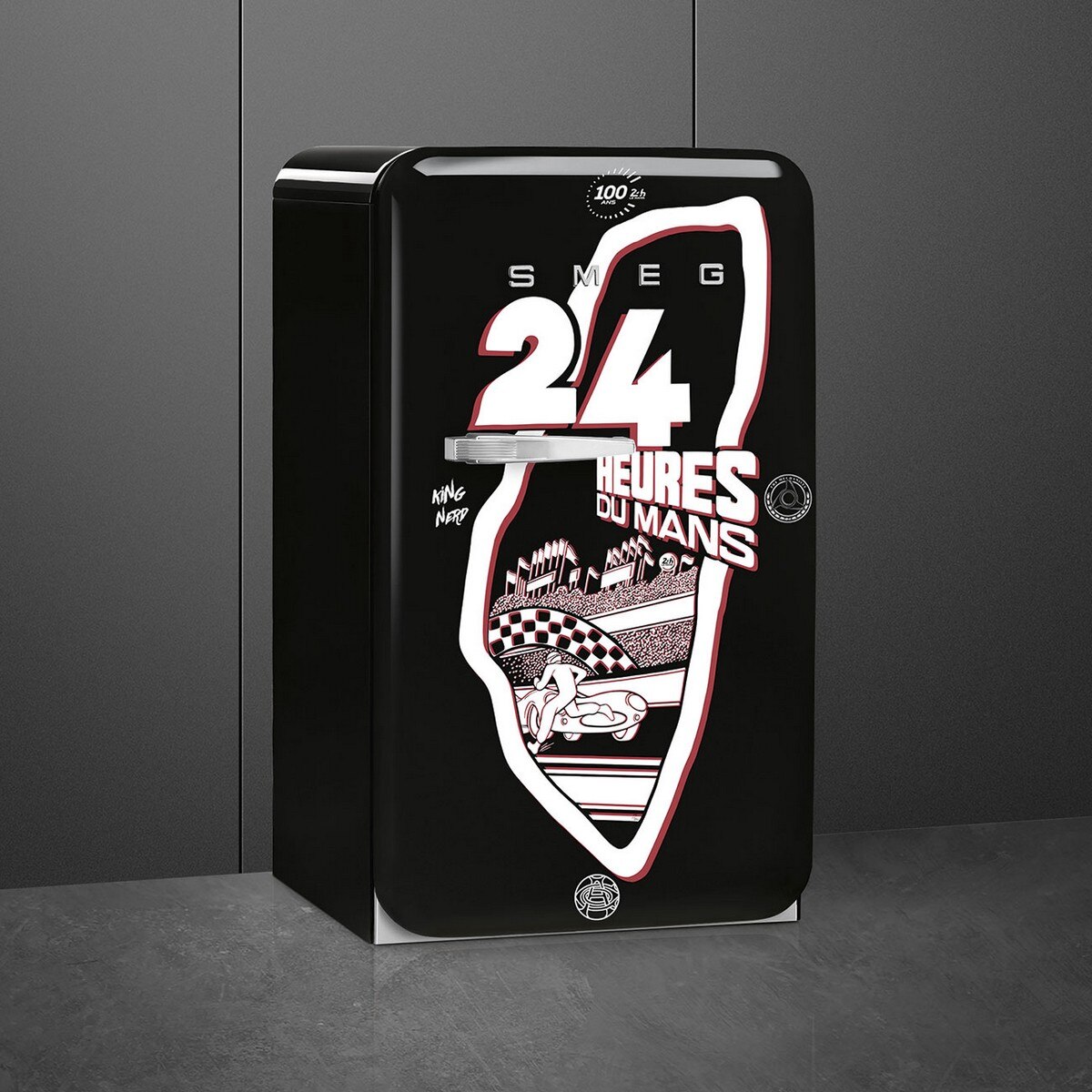 Frigorífico de 1 Porta Smeg Anni 50 Le Mans FAB10RDLM6 Decoração Especial, Estático e de 97 cm 2
