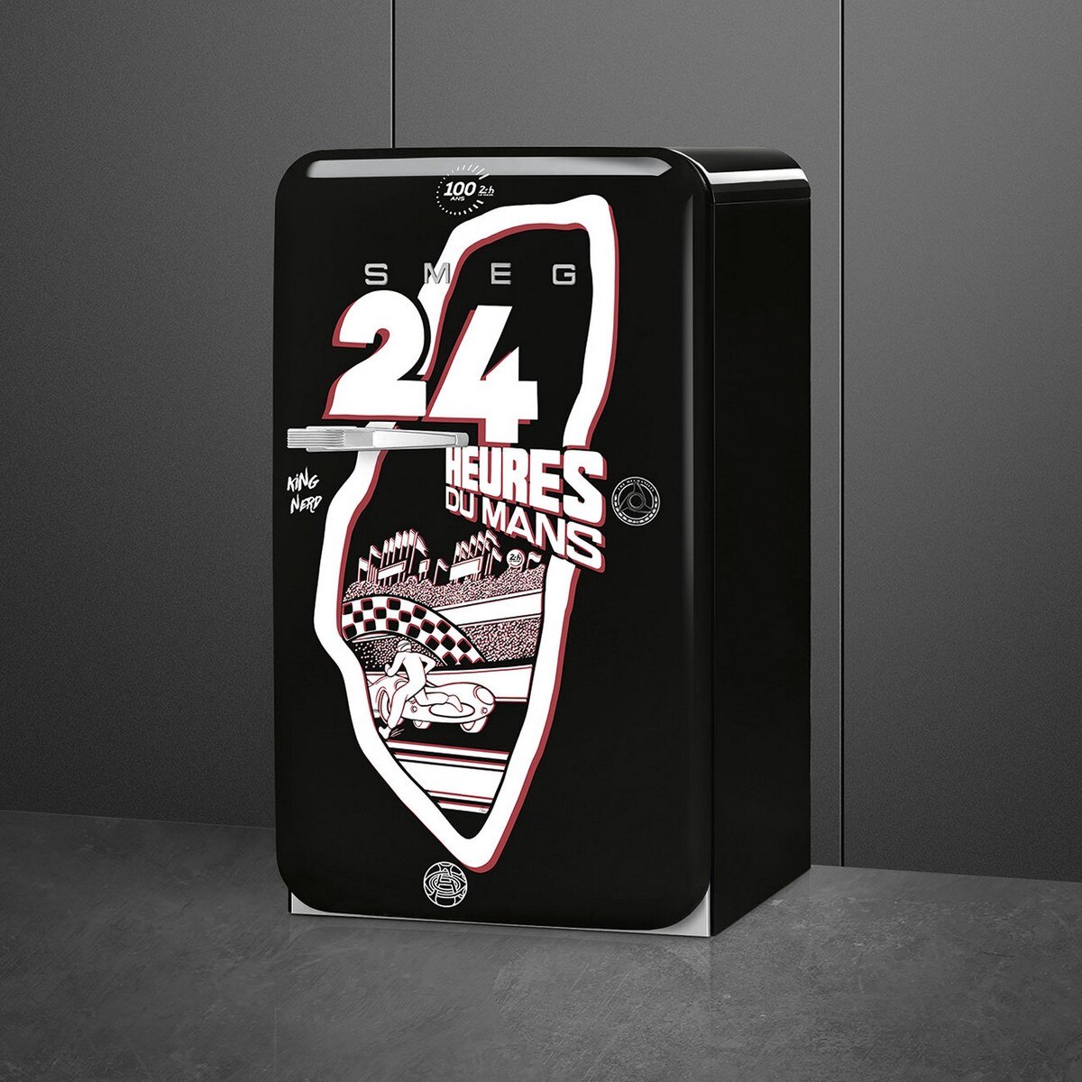 Frigorífico de 1 Porta Smeg Anni 50 Le Mans FAB10RDLM6 Decoração Especial, Estático e de 97 cm 3