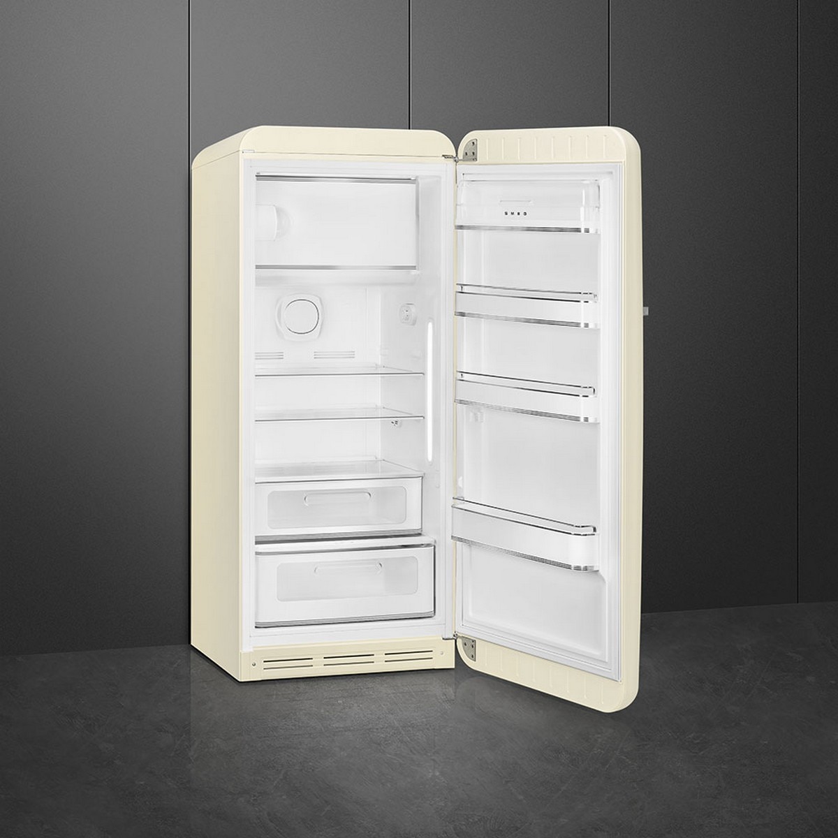 Frigorífico de 1 Porta Smeg FAB28RCR6, Compressor Inverter, 270 Litros, com Abertura à Direita - Creme Creme-2