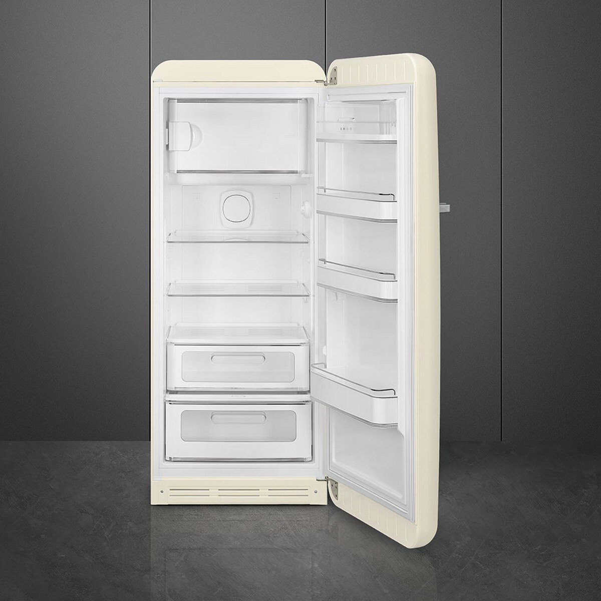 Frigorífico de 1 Porta Smeg FAB28RCR6, Compressor Inverter, 270 Litros, com Abertura à Direita - Creme Creme-4