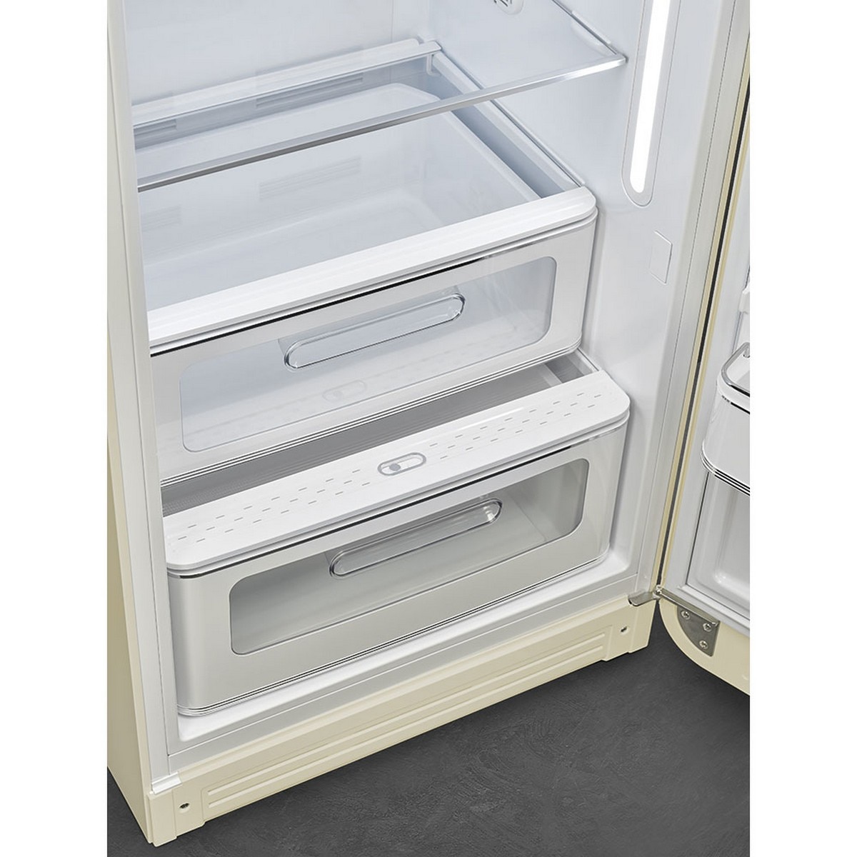 Frigorífico de 1 Porta Smeg FAB28RCR6, Compressor Inverter, 270 Litros, com Abertura à Direita - Creme Creme-6