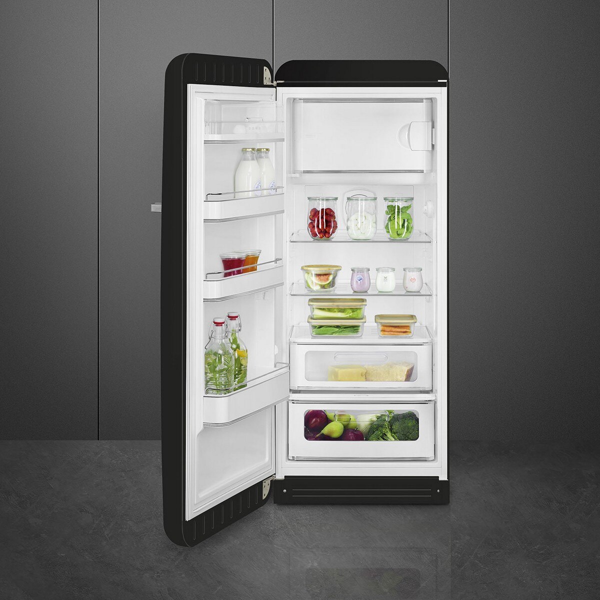 Frigorífico de 1 Porta Smeg FAB28LBL6, Compressor Inverter, 270 Litros, com Abertura à Esquerda - Preto Preto-4