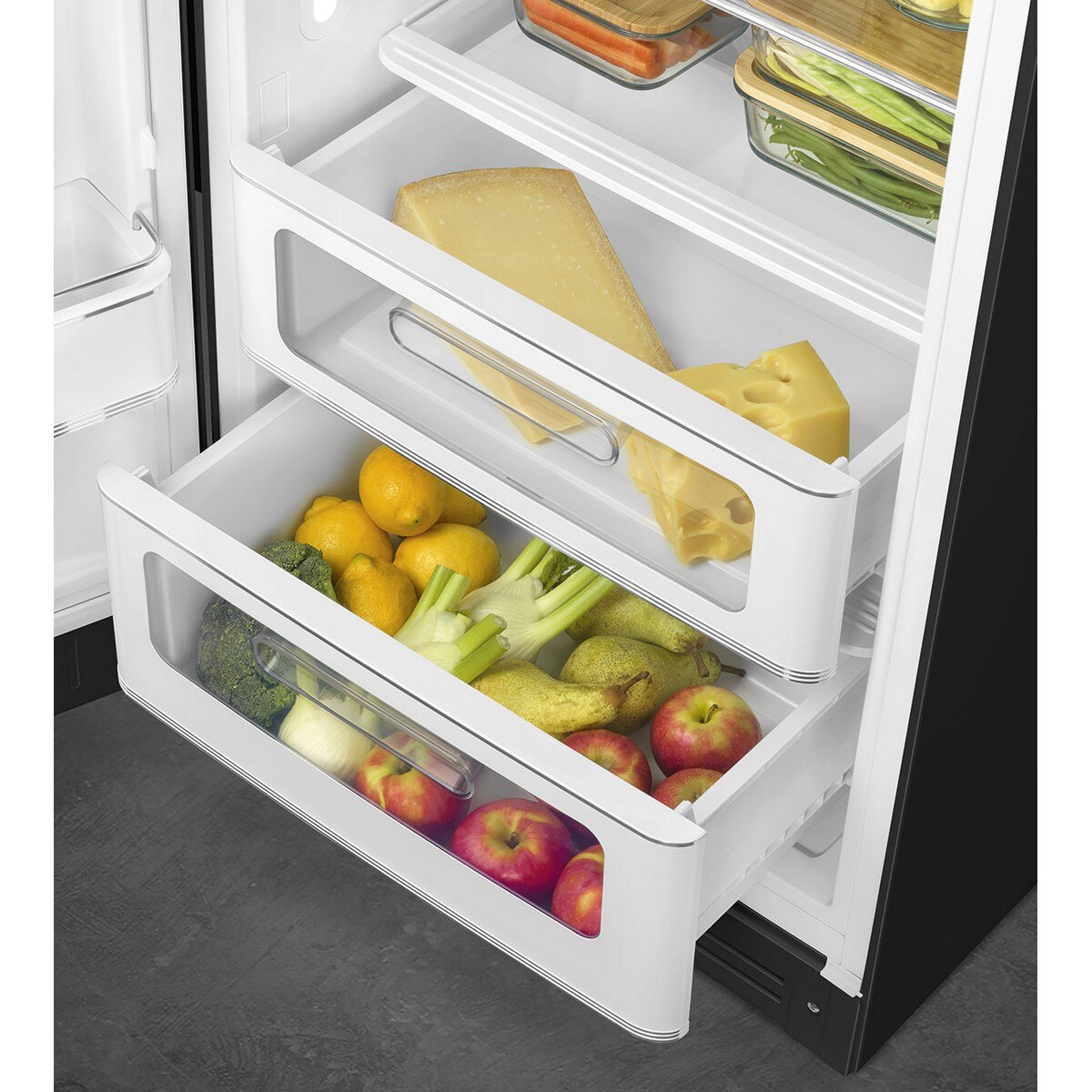 Frigorífico de 1 Porta Smeg FAB28LBL6, Compressor Inverter, 270 Litros, com Abertura à Esquerda - Preto Preto-8