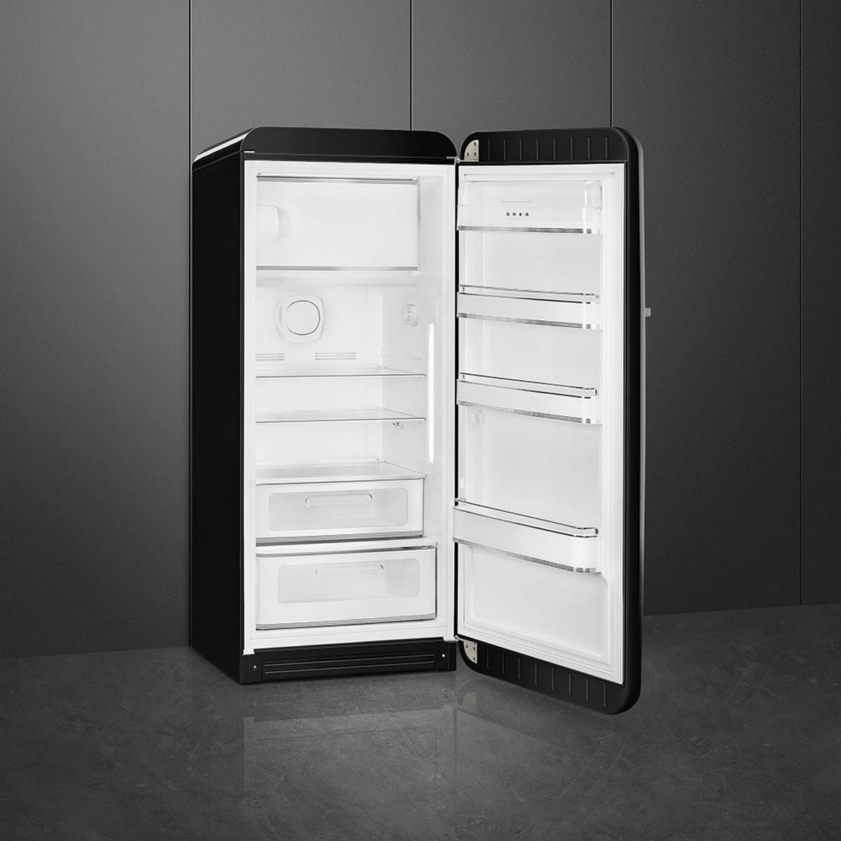 Frigorífico de 1 Porta Smeg FAB28RBL6, Compressor Inverter, 270 Litros, com Abertura à Direita - Preto Preto-4
