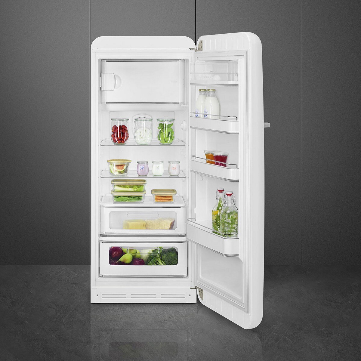 Frigorífico de 1 Porta Smeg FAB28RWH6, Compressor Inverter, 270 Litros, com Abertura à Direita - Branco Branco-9