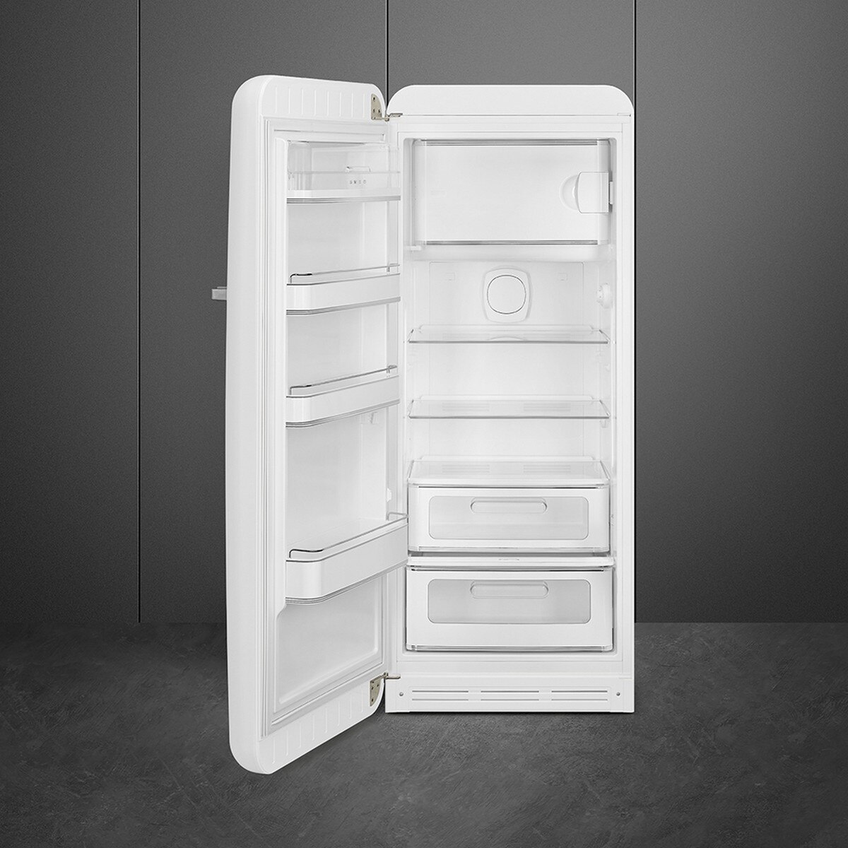 Frigorífico de 1 Porta Smeg FAB28LWH6, Compressor Inverter, 270 Litros, com Abertura à Esquerda - Branco Branco-2