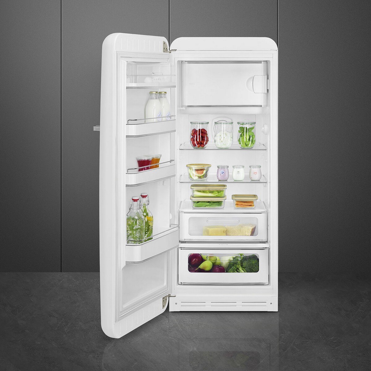 Frigorífico de 1 Porta Smeg FAB28LWH6, Compressor Inverter, 270 Litros, com Abertura à Esquerda - Branco Branco-4