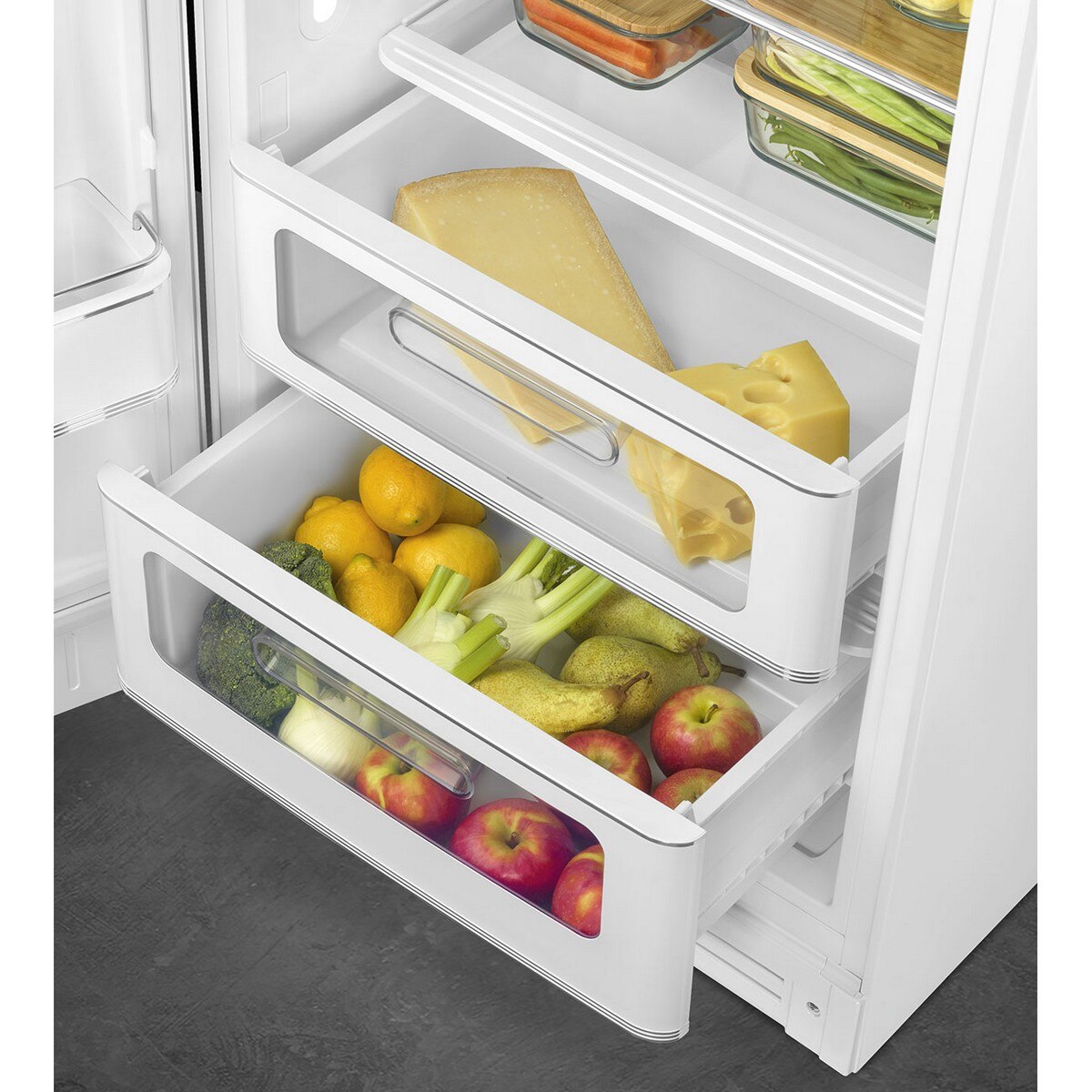 Frigorífico de 1 Porta Smeg FAB28LWH6, Compressor Inverter, 270 Litros, com Abertura à Esquerda - Branco Branco-8